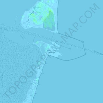 Santa Maria del Mare topographic map, elevation, terrain