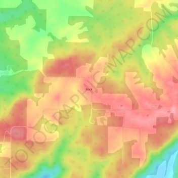 Rock topographic map, elevation, terrain