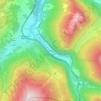 Lueg topographic map, elevation, terrain