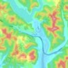 龙王塘村 topographic map, elevation, terrain