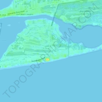 Perdido Key topographic map, elevation, terrain