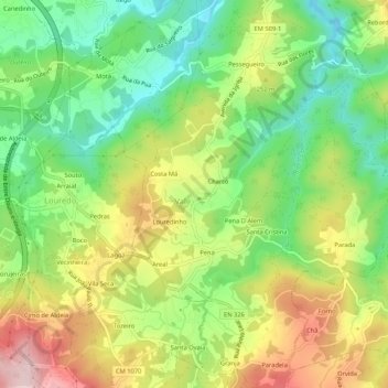 Igreja topographic map, elevation, terrain
