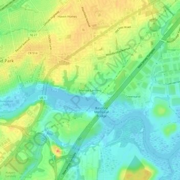 Martins Landing topographic map, elevation, terrain