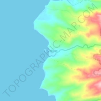 Binuangan topographic map, elevation, terrain