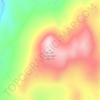 Mount Jagungal topographic map, elevation, terrain