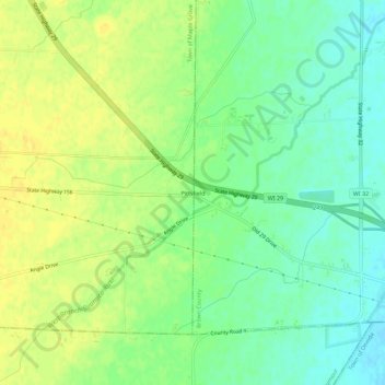 Pittsfield topographic map, elevation, terrain