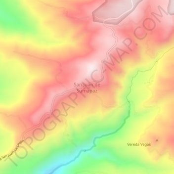 San Juan de Sumapaz topographic map, elevation, terrain