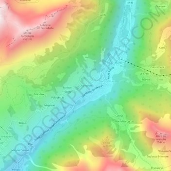 Champlan topographic map, elevation, terrain