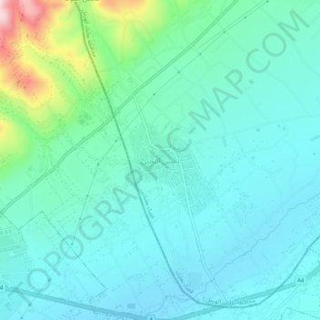 Temnine et Tehta topographic map, elevation, terrain