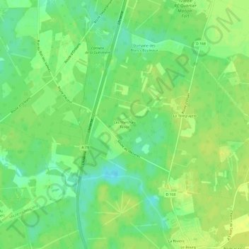Les Marchais Timon topographic map, elevation, terrain