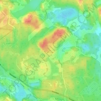 Kotimäki topographic map, elevation, terrain