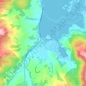 Waitati topographic map, elevation, terrain