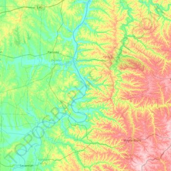 Kellys Island topographic map, elevation, terrain