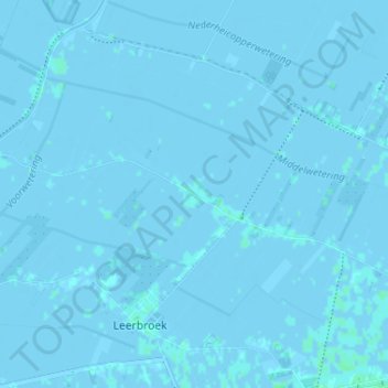 Middelkoop topographic map, elevation, terrain