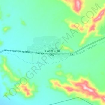 Hagaz topographic map, elevation, terrain