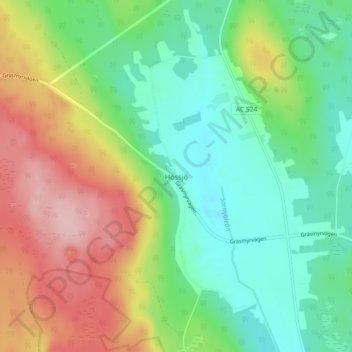 Hössjö topographic map, elevation, terrain