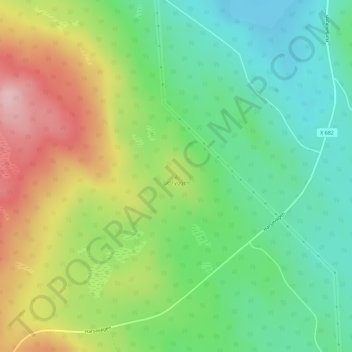 Getryggen topographic map, elevation, terrain