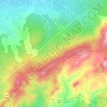 Cabassude topographic map, elevation, terrain