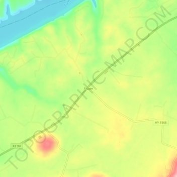 Frazer topographic map, elevation, terrain