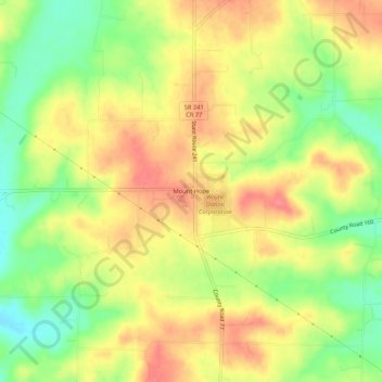 Mount Hope topographic map, elevation, terrain
