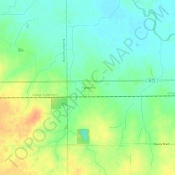 Fairdale topographic map, elevation, terrain