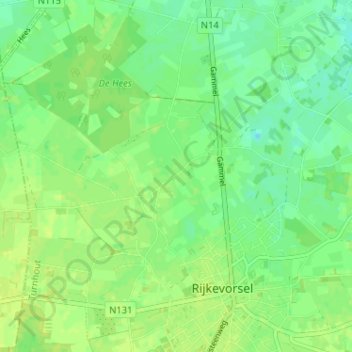 Kleine Gammel topographic map, elevation, terrain