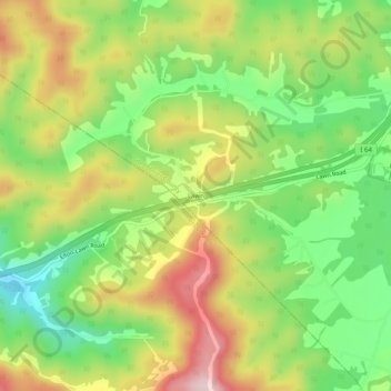 Lawn topographic map, elevation, terrain