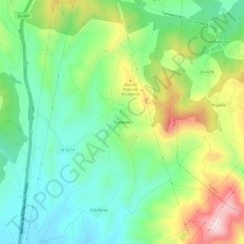 Finolledo topographic map, elevation, terrain