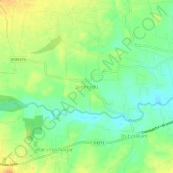 Semmedu topographic map, elevation, terrain
