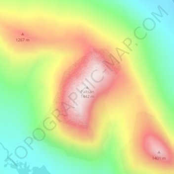 Pältsan topographic map, elevation, terrain