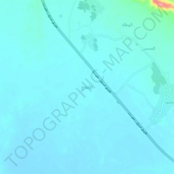 الأفلاج topographic map, elevation, terrain
