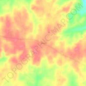 Hissop topographic map, elevation, terrain