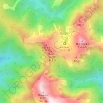 Mt. Douglas topographic map, elevation, terrain