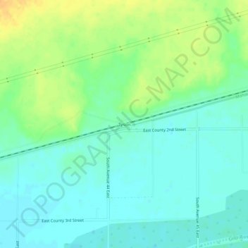 Tyson topographic map, elevation, terrain