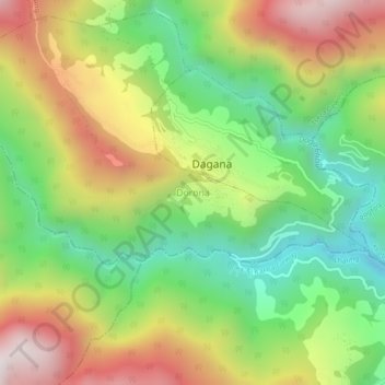 Dorona topographic map, elevation, terrain