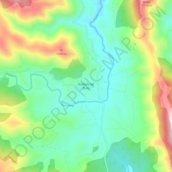 Robledo del Buey topographic map, elevation, terrain