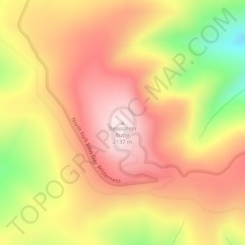 Desolation Butte topographic map, elevation, terrain