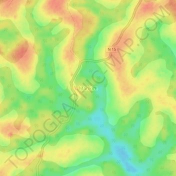 Mankim topographic map, elevation, terrain