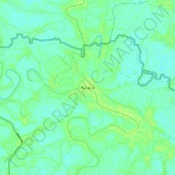 Bagda topographic map, elevation, terrain