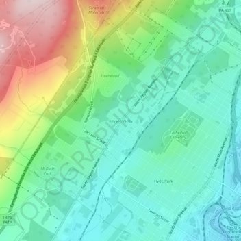 Keyser Valley topographic map, elevation, terrain
