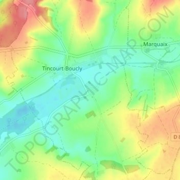 Boucly topographic map, elevation, terrain