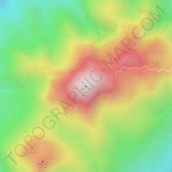 Mount Balut topographic map, elevation, terrain