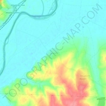 Serem topographic map, elevation, terrain