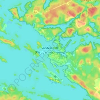 Garden Hill (Kistiganwacheeng) topographic map, elevation, terrain
