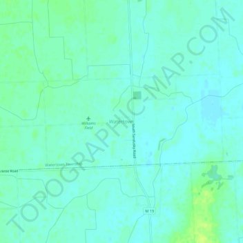 Watertown topographic map, elevation, terrain