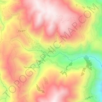 Ayre topographic map, elevation, terrain