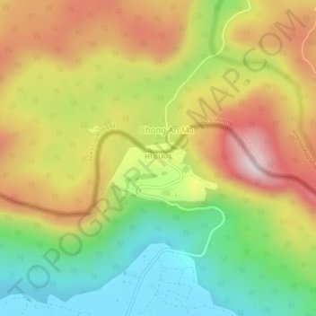 An Ses topographic map, elevation, terrain