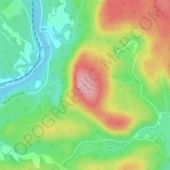Mont Otis topographic map, elevation, terrain