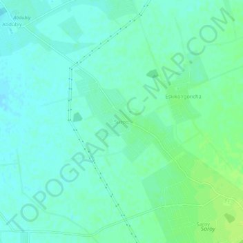 Suzak topographic map, elevation, terrain