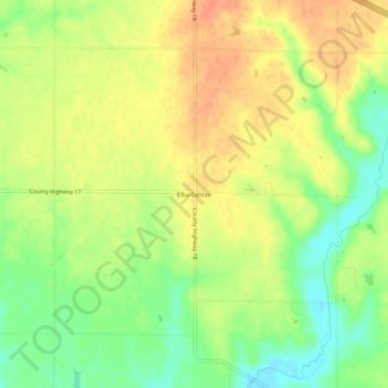 Elba Center topographic map, elevation, terrain
